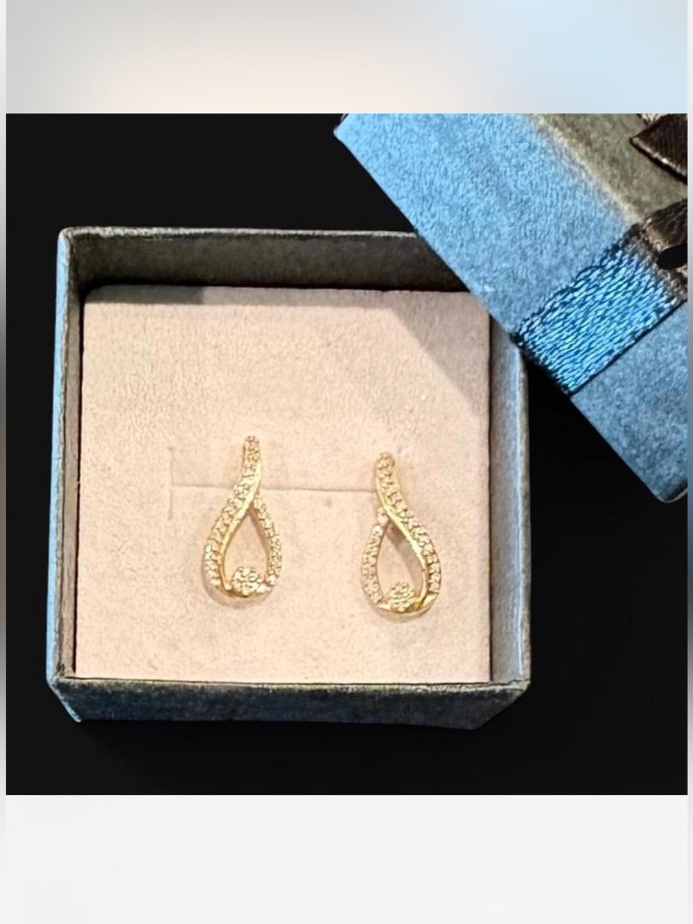 1/10 CT T.W. Multi Diamond Teardrop Earrings in 10k Gold from Zales